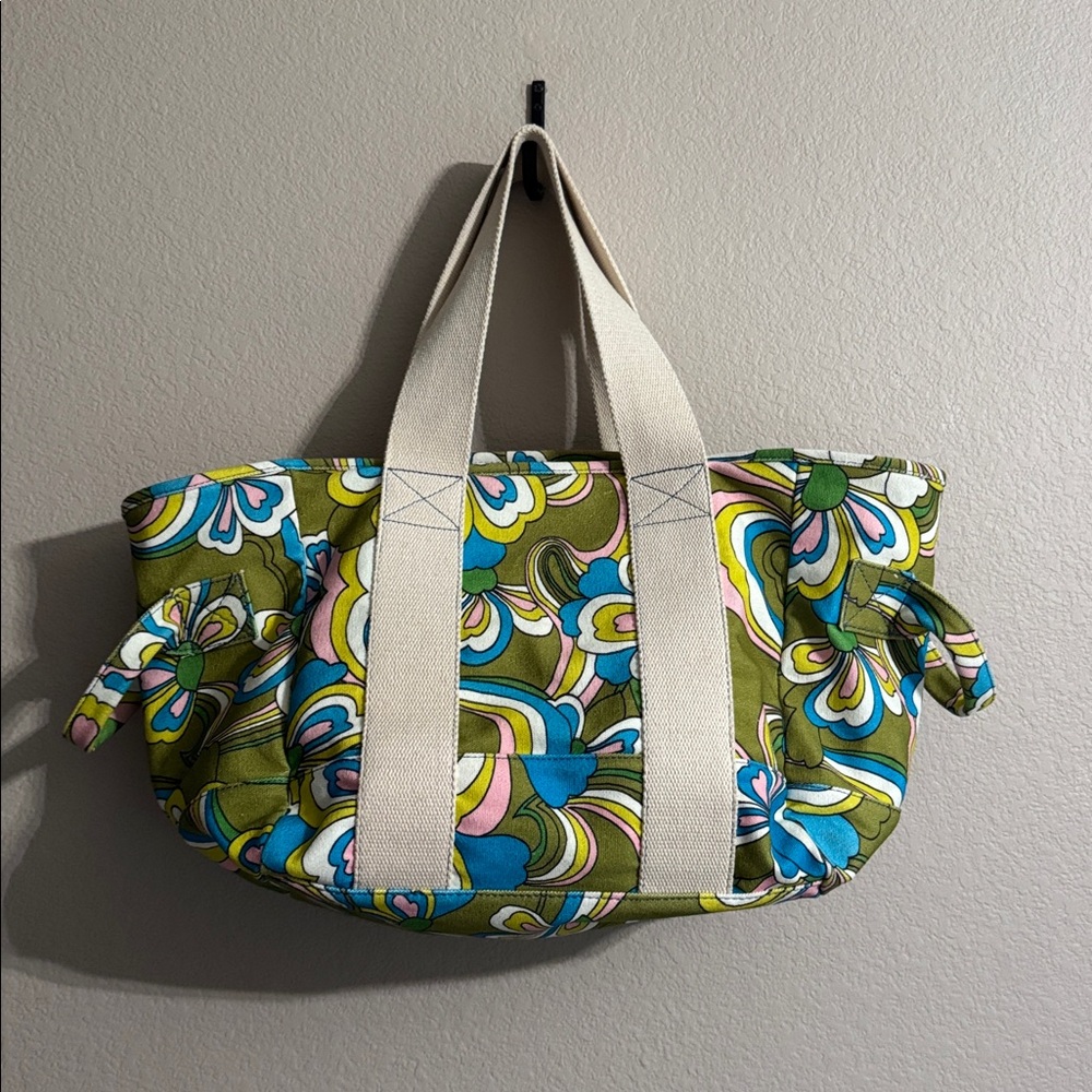 Colorful Floral Tote Bag urban outfitters